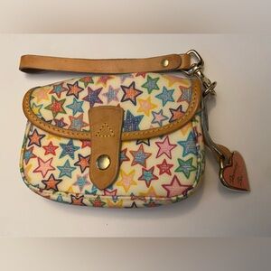Vintage Y2K Dooney & Bourke Multicolored Star Wristlet